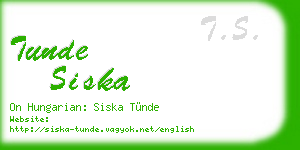 tunde siska business card