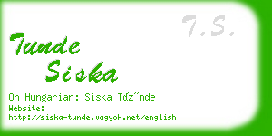 tunde siska business card